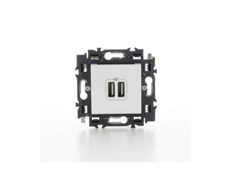 Legrand Valena Next prise double chargeur USB A blanc | Hubo