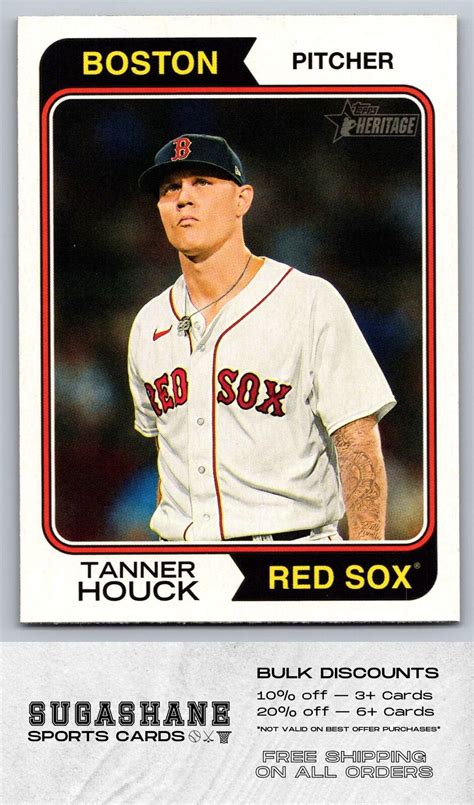 2023 Topps Heritage High Number 593 Tanner Houck Red Sox Baseball Card