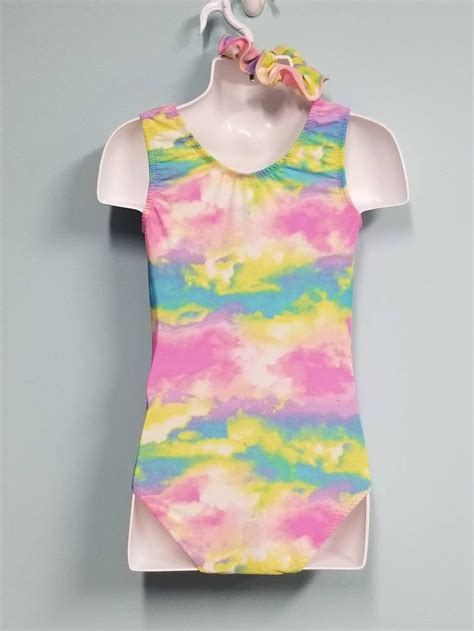 Tie Dye Tye Dye Gymnastics Leotard Pink Yellow Gymnastic Etsy