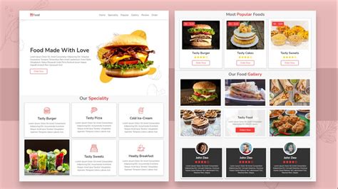 Create A Responsive Food Restaurant Website Design Using Html Css