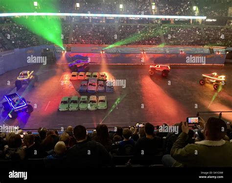 Hot Wheels Monster Trucks Glow Party In Ao Arena Manchester Stock Photo Alamy