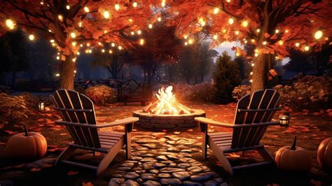 Cozy Autumn Fall Ambience Halloween Ambience Fireplace Sounds 8h Youtube