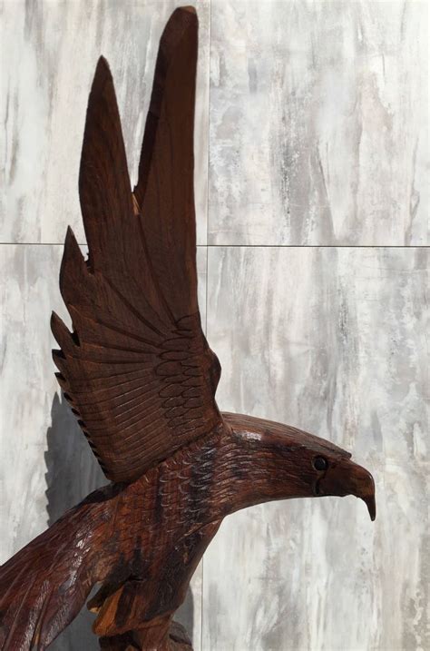 Large Ironwood Eagle Carving | Etsy