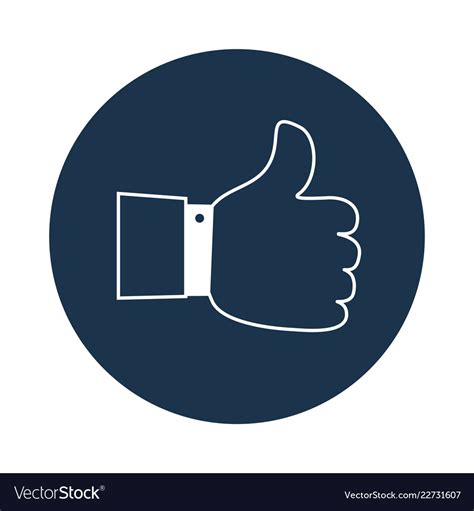 Thumb Up Symbol Finger Icon Royalty Free Vector Image