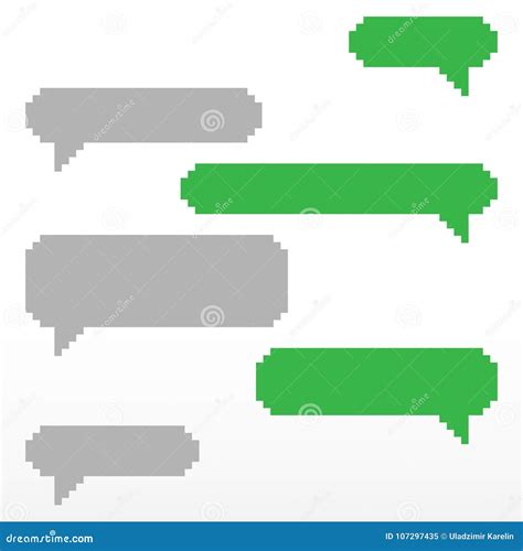 Pixel Speech Bubble Icon Stock Vector Illustration Of Shape 107297435