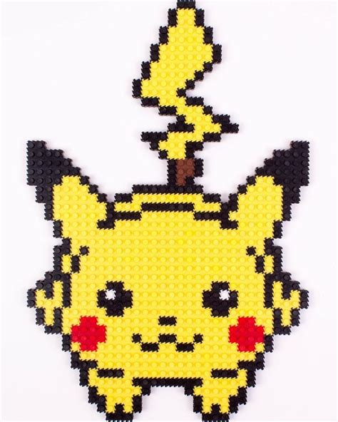 Pikachu With Pix Brix Pokemon Cross Stitch Patterns Pokemon Cross Stitch Pixel Art