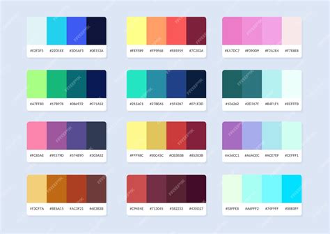 Premium Vector Pantone Colour Palette Catalog Samples In Rgb Hex