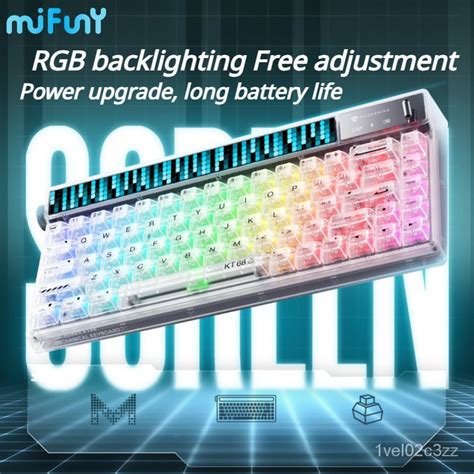 Jual MIFuny Mechanical Keyboard Smart Screen 68 Keys RGB Hot Swap Cherry Profile Keycaps Tri