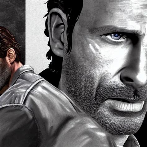 Rick Grimes In Resident Evil Artstation Hall Of Fame Stable