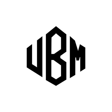 UBM letter logo design with polygon shape. UBM polygon and cube shape ...