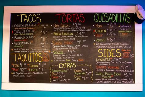 Menu At Norteños Taqueria Desserts Thunder Bay