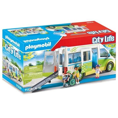 PLAYMOBIL 71329 Bus scolaire City Life L école 53 pièces Dès 4 ans