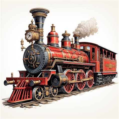 Premium AI Image | Victorian Steam Engine Train