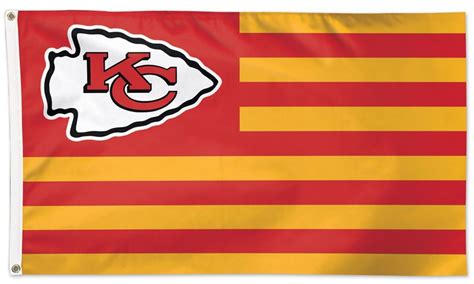 Kansas City Chiefs Stripes Style Deluxe 3×5 Flag I Americas Flags