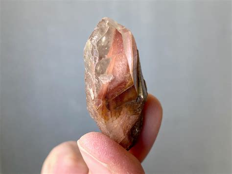 Red Amphibole Quartz With Wispy Yellow Amphibole Third Eye Chakra