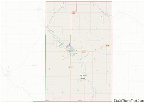 Map of Gage County, Nebraska - Thong Thai Real