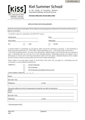 Fillable Online Applications Forms For The Scholarship Christian