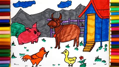 How To Draw Farm Animals For Kids