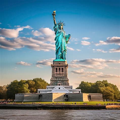 Premium Photo Statue Of Liberty Independence Day 4th Of July Usa Flag