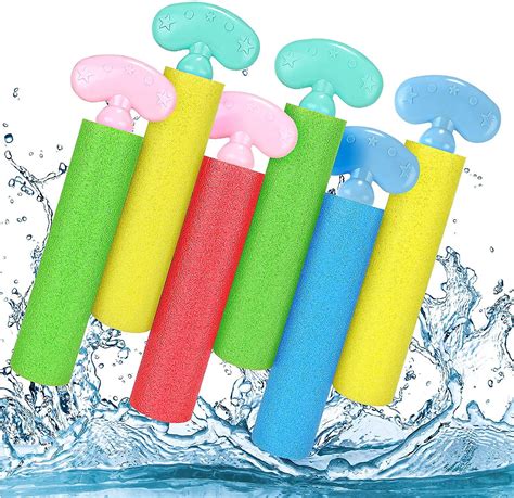 Water Pistol 6 Pack Colourful Foam Water Rifle For Children Water Toy