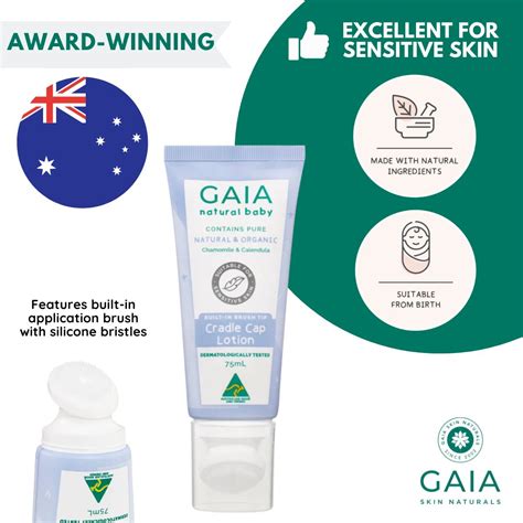 Gaia Natural Baby Cradle Cap Lotion 75ml With A Built In Application