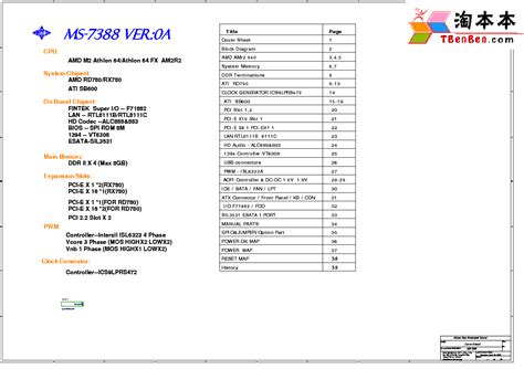 MSI MS-7388 REV 0A SCH Service Manual download, schematics, eeprom ...