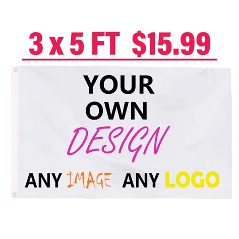 Custom Flag X Ft Print Image Logo Text Single Double Sided Etsy