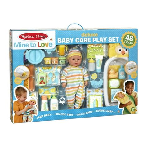 melissa doug   love deluxe baby care play set  pieces doll