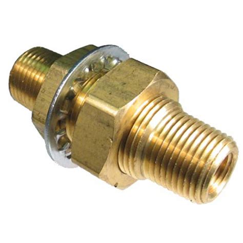 1 2 Mpt X 1 4 Fpt Brass Pipe Bulkhead Coupling Style 3 1342 Hi Line Inc