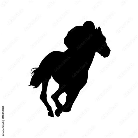 Horse racing vector silhouette Stock Vector | Adobe Stock