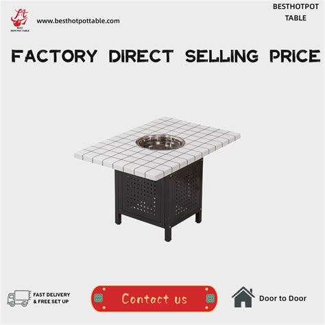 INS Style Modern Commercial Hot Pot Table Besthotpottable