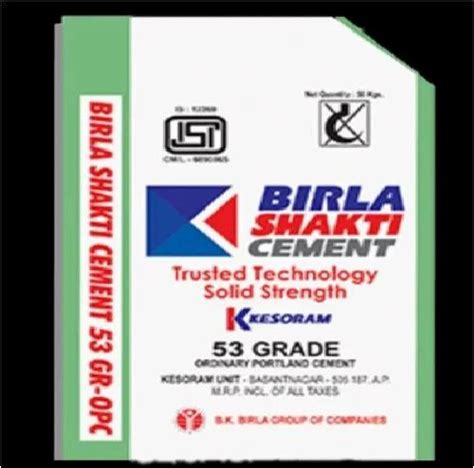 53 Grade OPC Birla Shakti Cement At Rs 355 Bag Birla Shakti Cement In