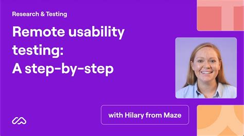 Remote Usability Testing A Step By Step Maze YouTube