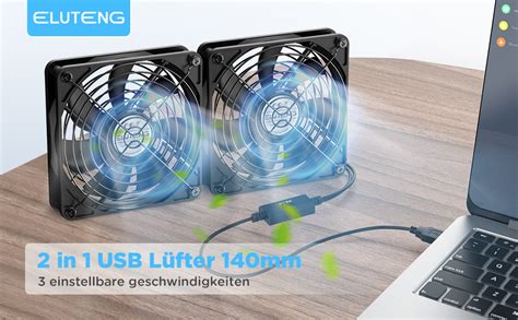 Eluteng In Usb Ventilator Mm L Fter Usb V Doppel Computer Pc