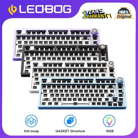 LEOBOG Hi75 Aluminum BareBone Keyboard Kit 75 RGB Light Hot Swappable Custom Keyboard With Knob