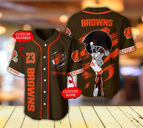 Mmobj9108 Nfl Cleveland Browns Baseball Jersey Personalized Homefavo