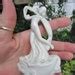 Antique Flower Frog Nude Nymph Figurine Standing On A Fish Serpent Porcelain Erphila
