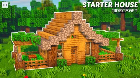 Minecraft How To Build A Survival Oak Starter House Simple And Easy Youtube