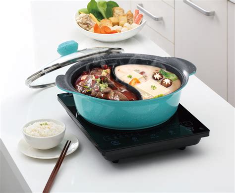 Haufson Yin Yang Hot Pot Works With All Major Hobs Naturally Non Stick Seamless Design
