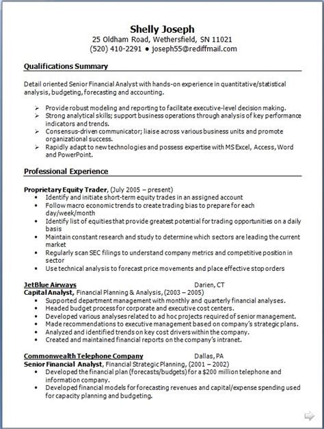 Proprietary Equity Trader Sample Resume Format In Word Free Download