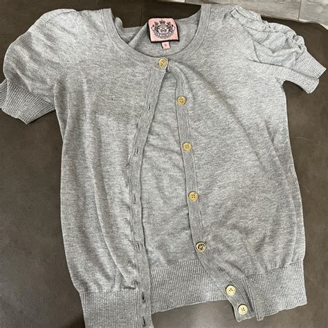 Juicy Couture Women S Grey And Gold Jacket Depop