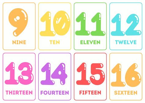 Printable Number Flashcards for Kids, Numbers 1-50, Digital Learning ...