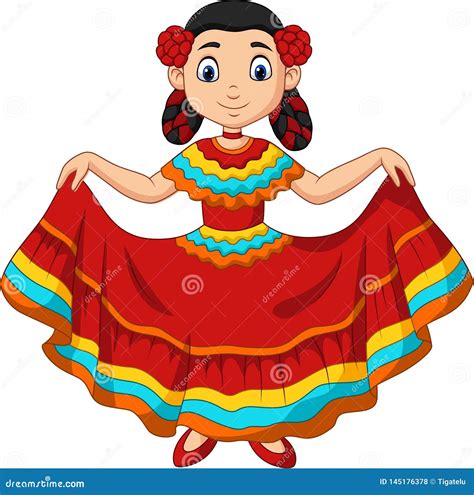 Baile De La Muchacha De La Historieta Celebracin De Cinco De Mayo