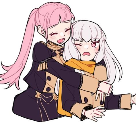 Hilda Hugging Lysithea [fire Emblem] R Wholesomeyuri