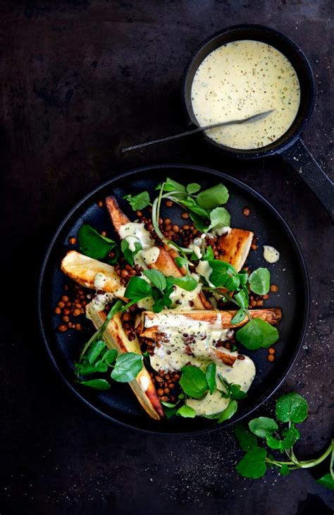 Geroosterde Pastinaak Met Linzen En Dille Hollandaise