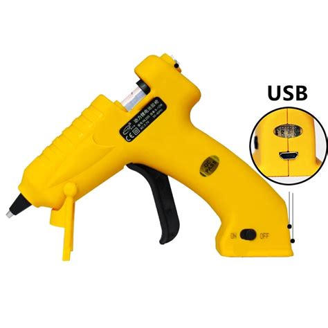 Cordless Hot Melt Glue Gun 6V Charge Battery High Temp Heater Graft Repair Heat Gun Pistola De