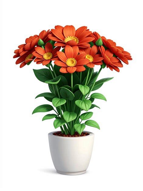 Premium Photo Flower Pot On White Background