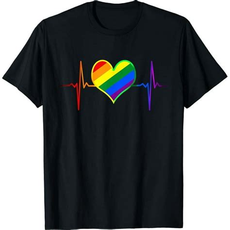 Rainbow Pride Pulse Lgbtq Community T Shirt Celebrate Love And