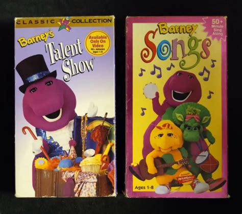 LOT OF 2 Barney VHS: Barney Songs (1995) & Barney's Talent Show (1996 ...