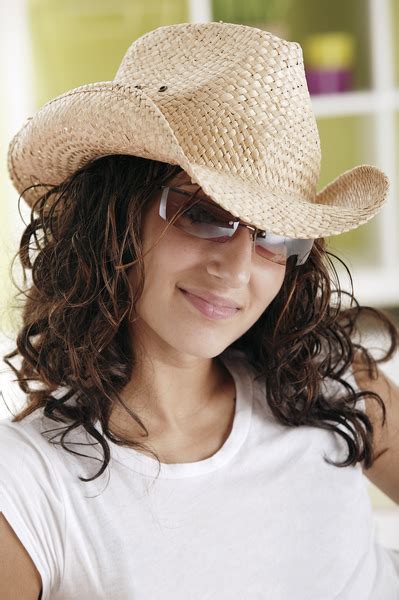 Portrait of teenage girl wearing cowboy hat Free Photo Download ...